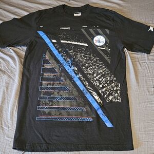 Zipway Philadelphia 76ers Mens Large Black Graphic T-Shirt